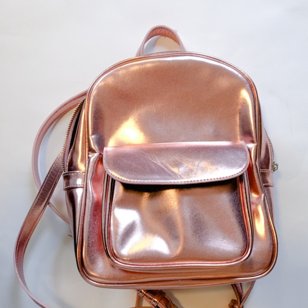 Forever 21 Pink Shiny Mini Backpack